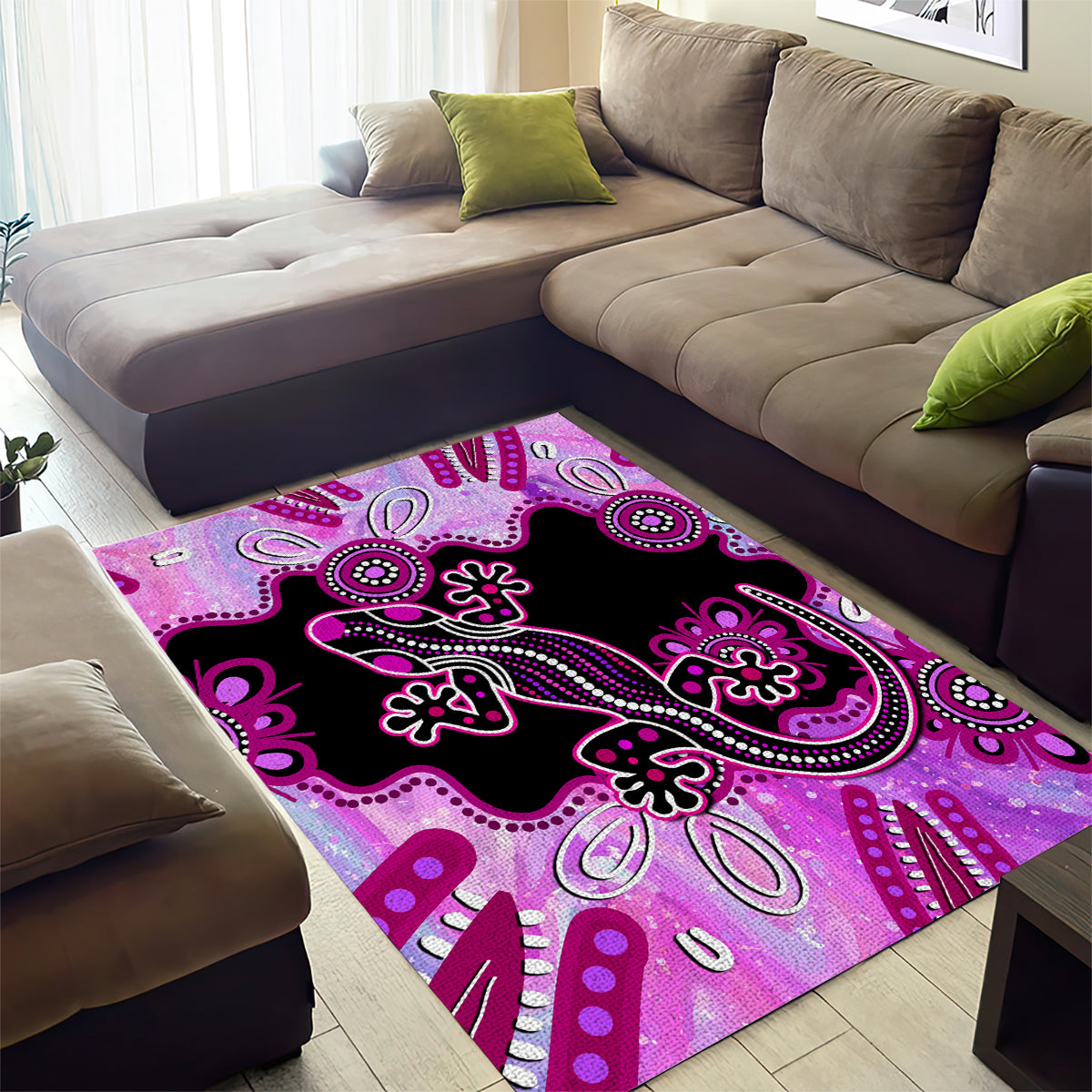 australia-area-rug-aussie-opal-pattern-with-lizard-aboriginal-art-pink