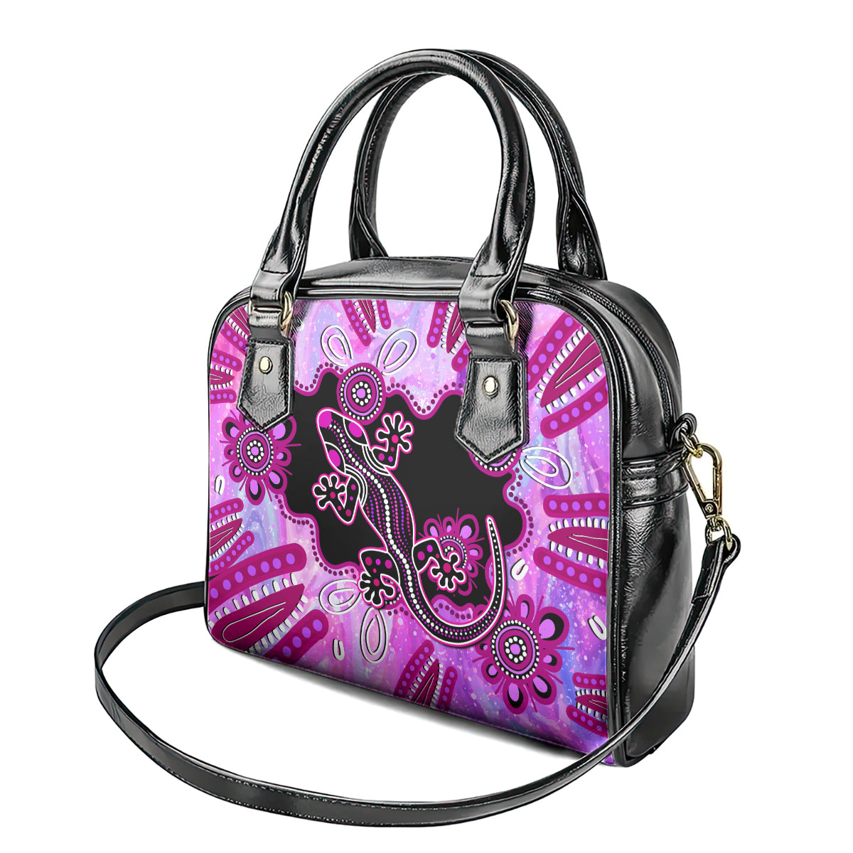 australia-shoulder-handbag-aussie-opal-pattern-with-lizard-aboriginal-art-pink