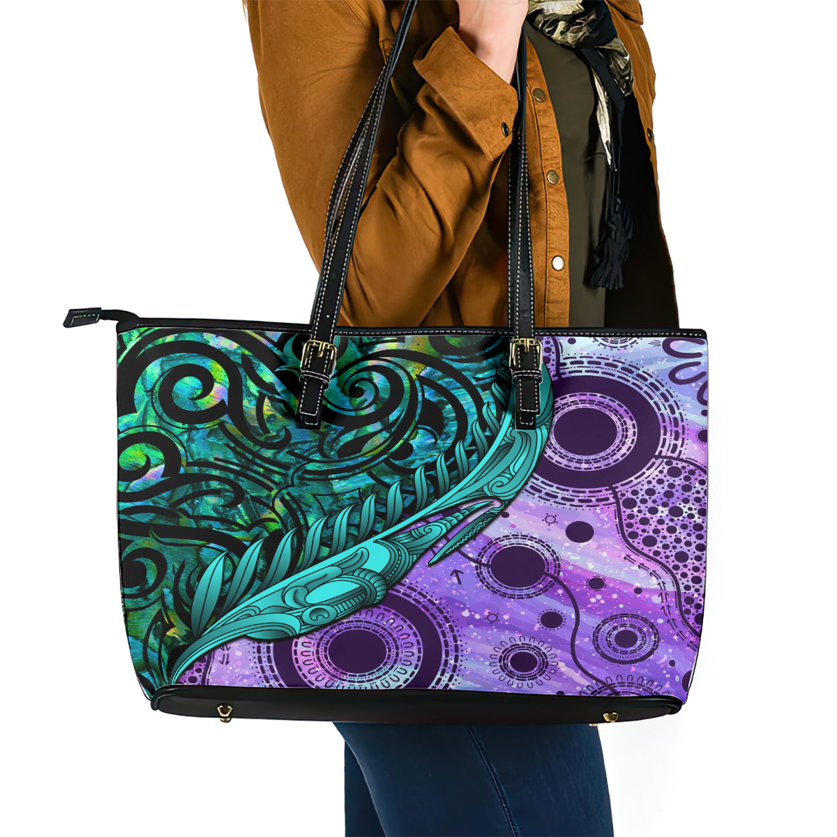 new-zealand-paua-shell-with-australia-opal-unique-combine-leather-tote-bag