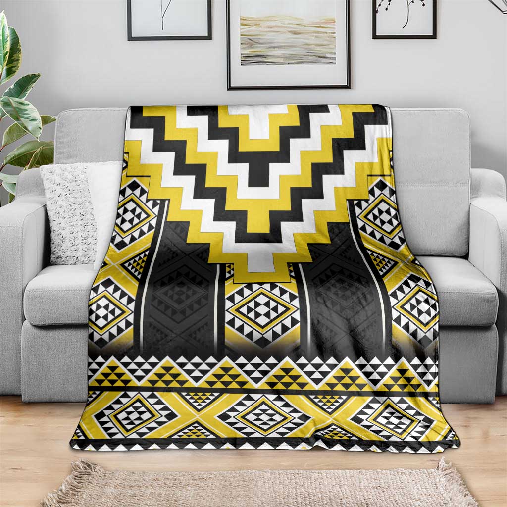 Yellow Taniko Aotearoa Blanket Niho Taniwha Mix Poutama