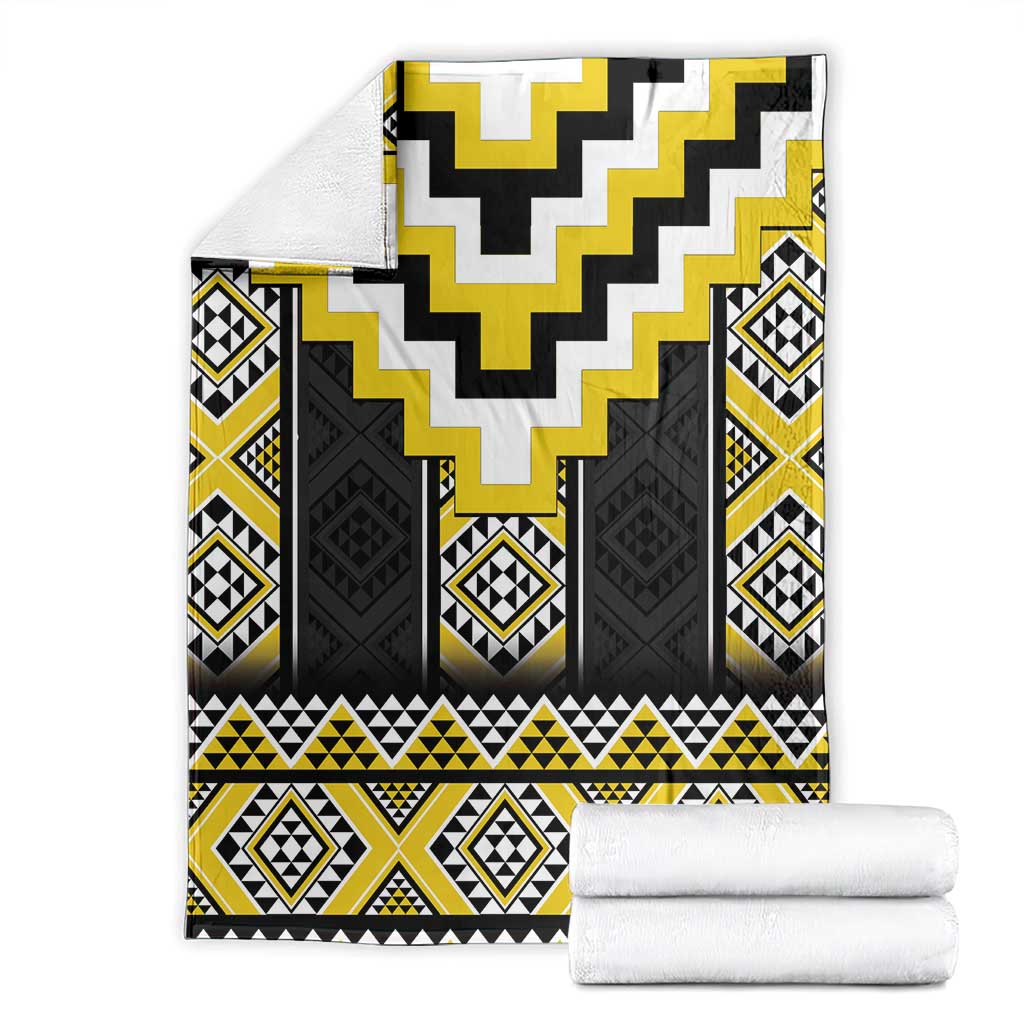 Yellow Taniko Aotearoa Blanket Niho Taniwha Mix Poutama