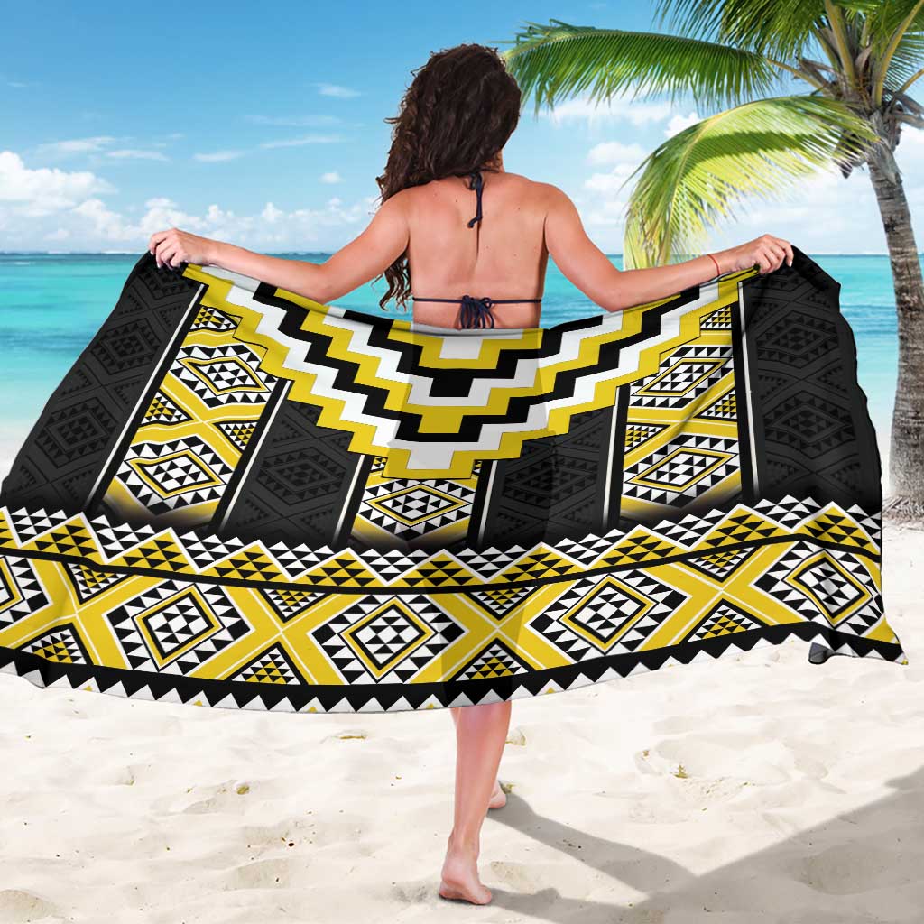 Yellow Taniko Aotearoa Sarong Niho Taniwha Mix Poutama