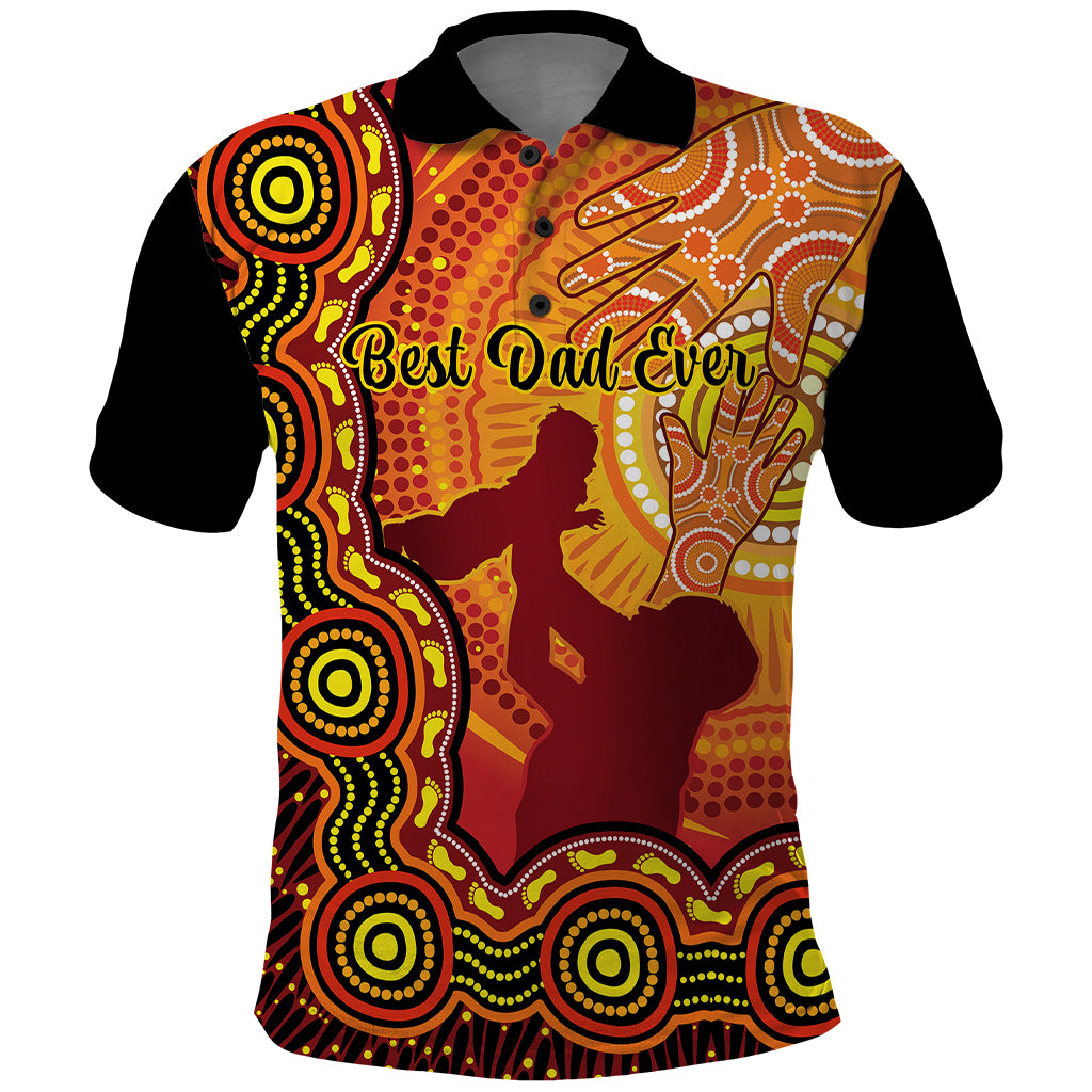 australia-father-day-polo-shirt-aussie-best-dad-ever-indigenous-hand-art