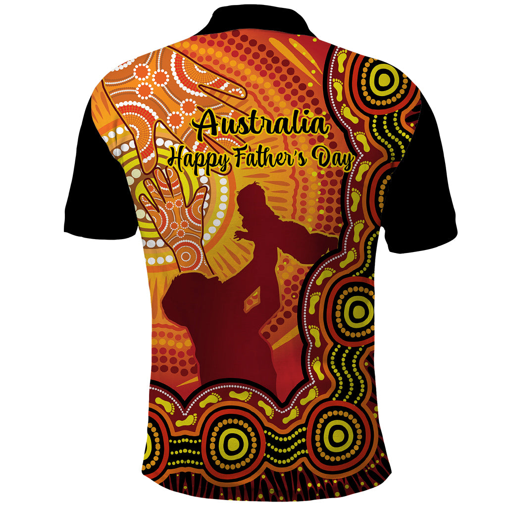 australia-father-day-polo-shirt-aussie-best-dad-ever-indigenous-hand-art