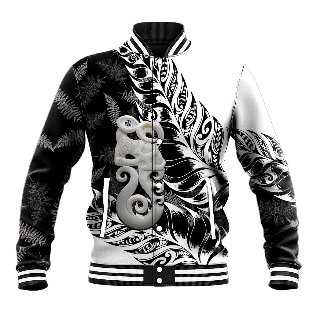 Aotearoa Manaia NZ Maori Silver Fern Baseball Jacket