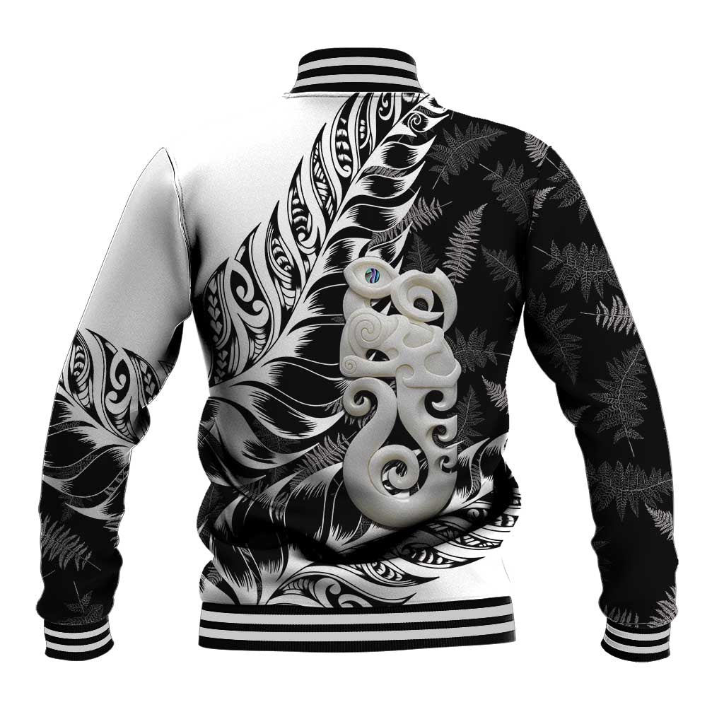 Aotearoa Manaia NZ Maori Silver Fern Baseball Jacket