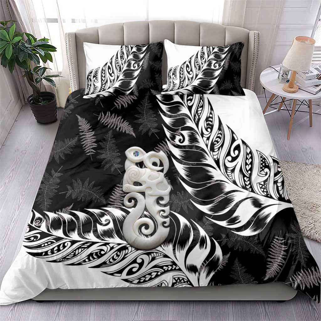 Aotearoa Manaia NZ Maori Silver Fern Bedding Set