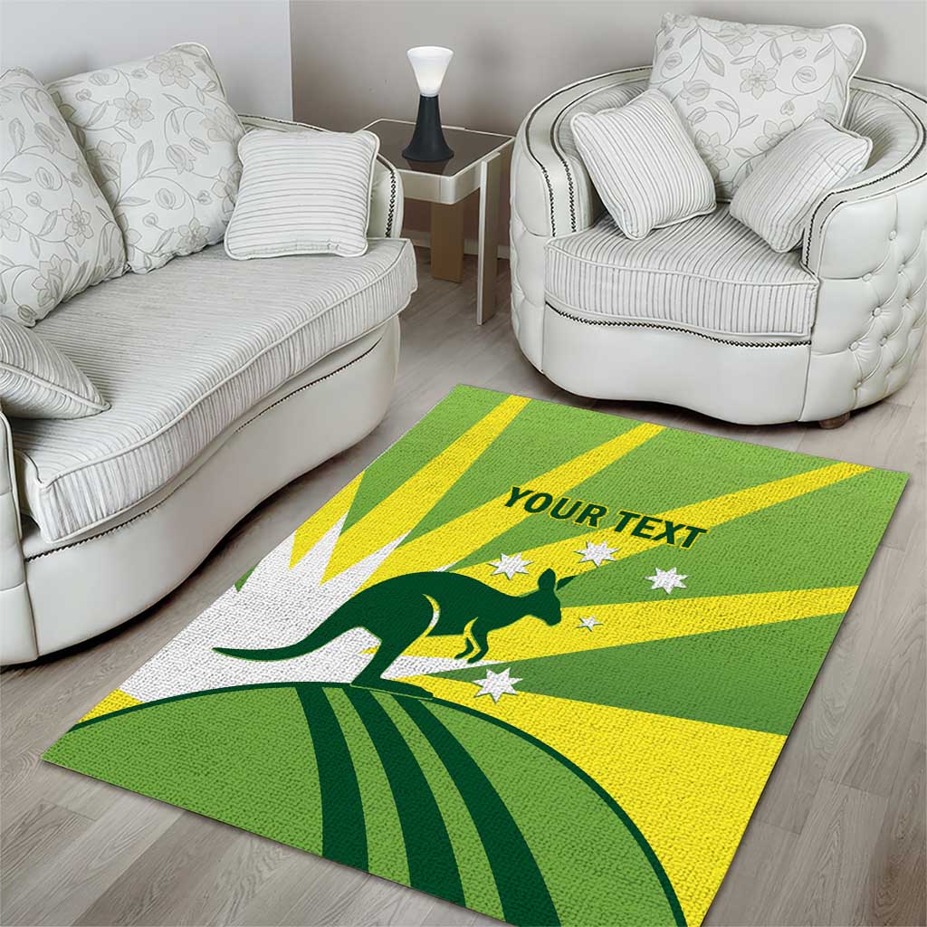 Custom Australia Cricket Area Rug Go Champions Aussies