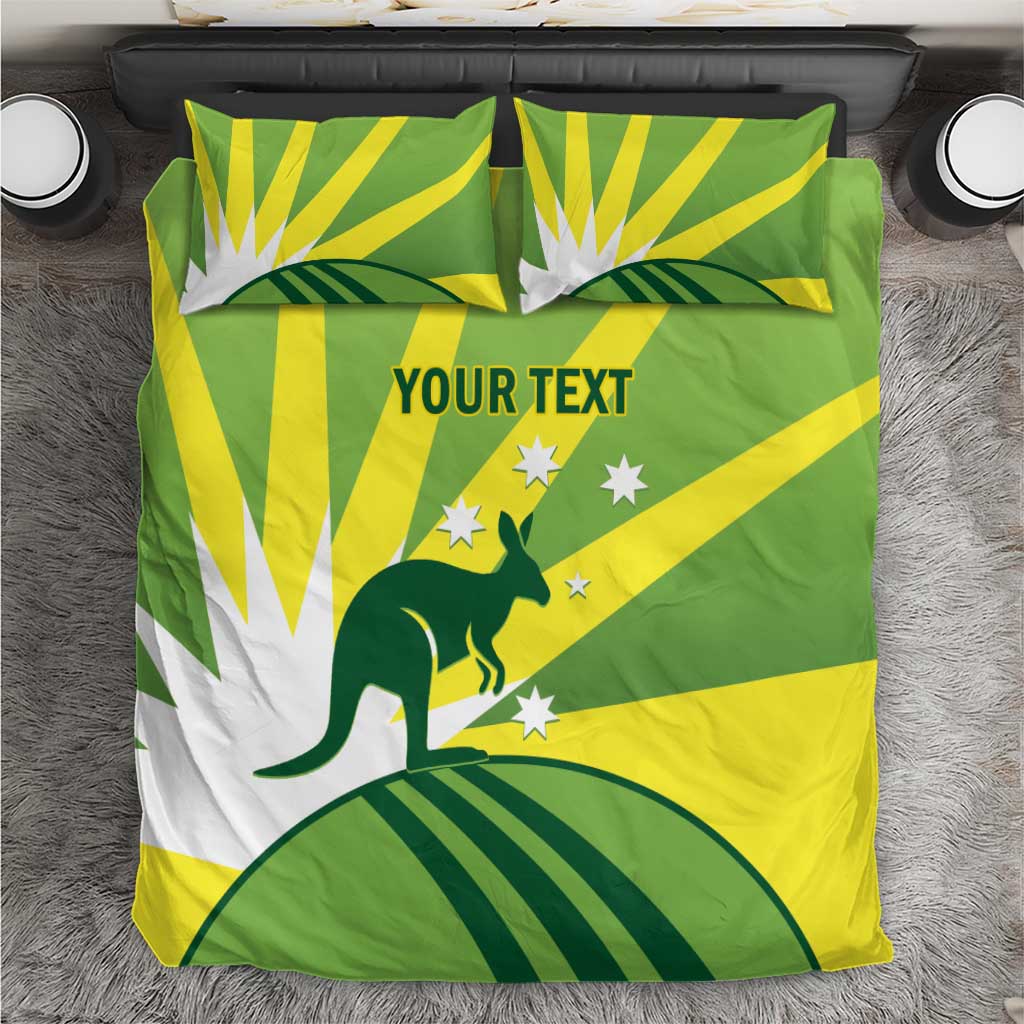 Custom Australia Cricket Bedding Set Go Champions Aussies