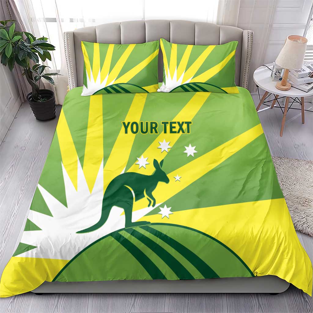 Custom Australia Cricket Bedding Set Go Champions Aussies