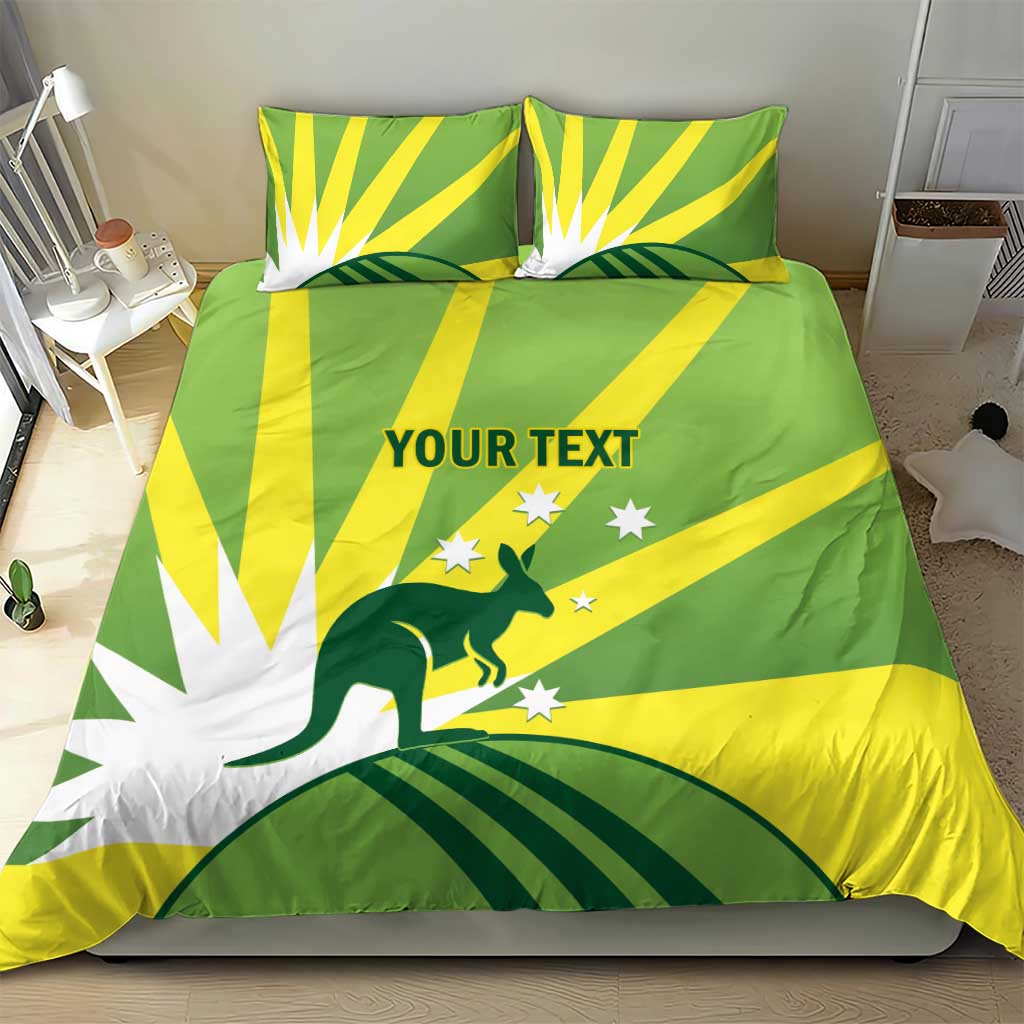 Custom Australia Cricket Bedding Set Go Champions Aussies