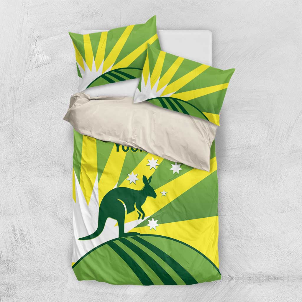 Custom Australia Cricket Bedding Set Go Champions Aussies