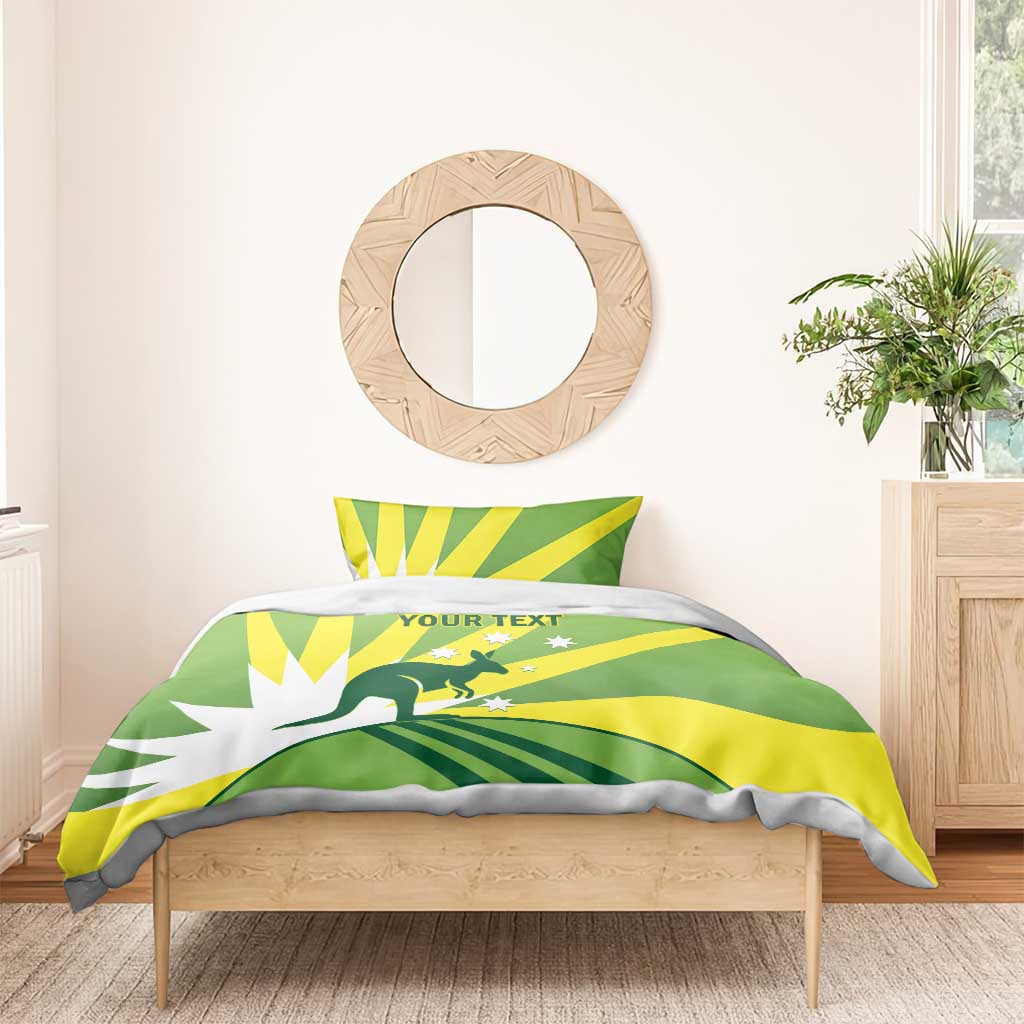 Custom Australia Cricket Bedding Set Go Champions Aussies