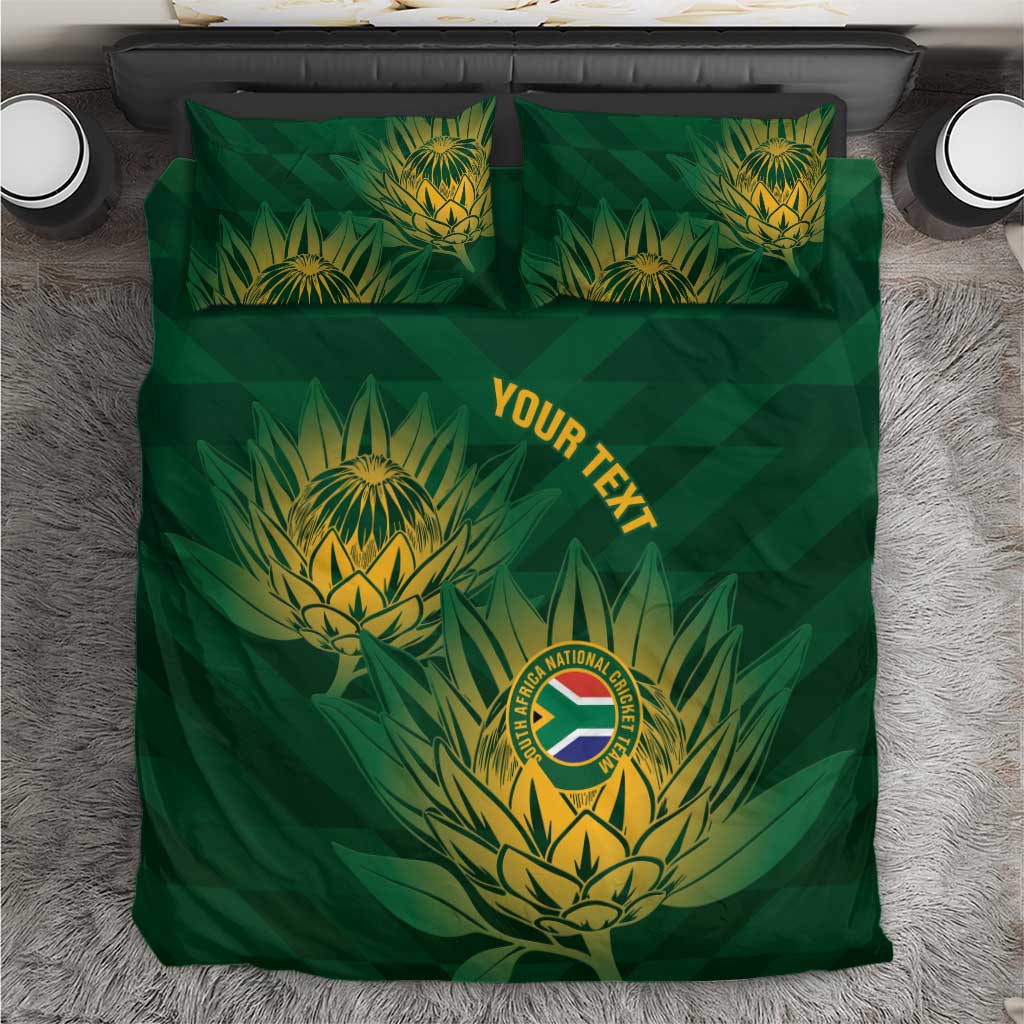 Custom South Africa Cricket Bedding Set Go Champions Proteas