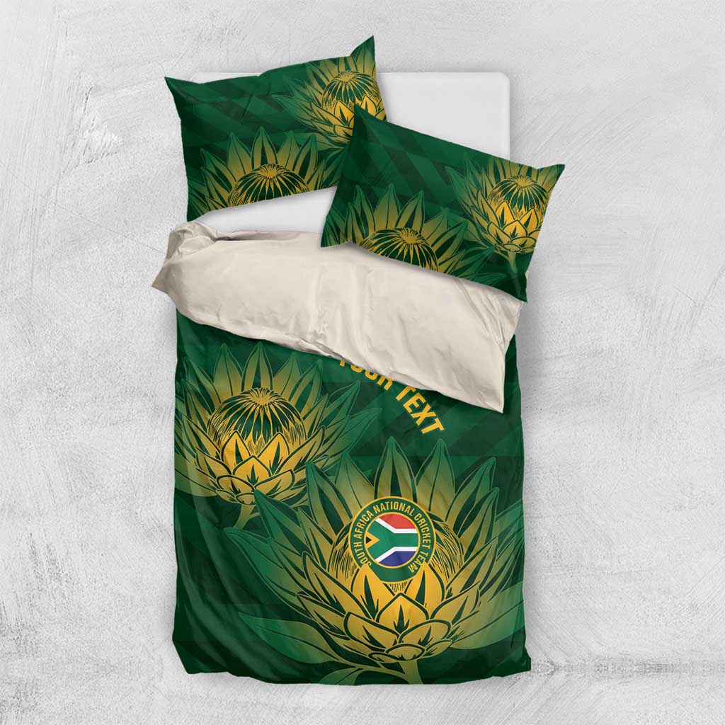 Custom South Africa Cricket Bedding Set Go Champions Proteas