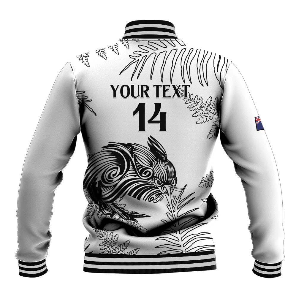 Custom New Zealand Kiwi Football Baseball Jacket Aotearoa Silver Fern