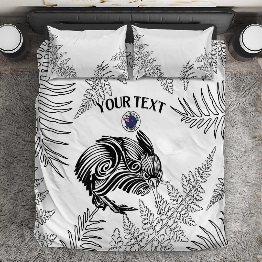 Custom New Zealand Kiwi Football Bedding Set Aotearoa Silver Fern