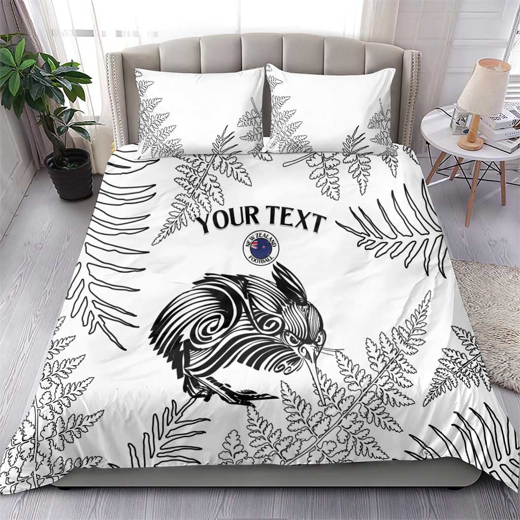 Custom New Zealand Kiwi Football Bedding Set Aotearoa Silver Fern