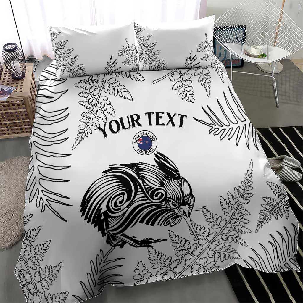 Custom New Zealand Kiwi Football Bedding Set Aotearoa Silver Fern