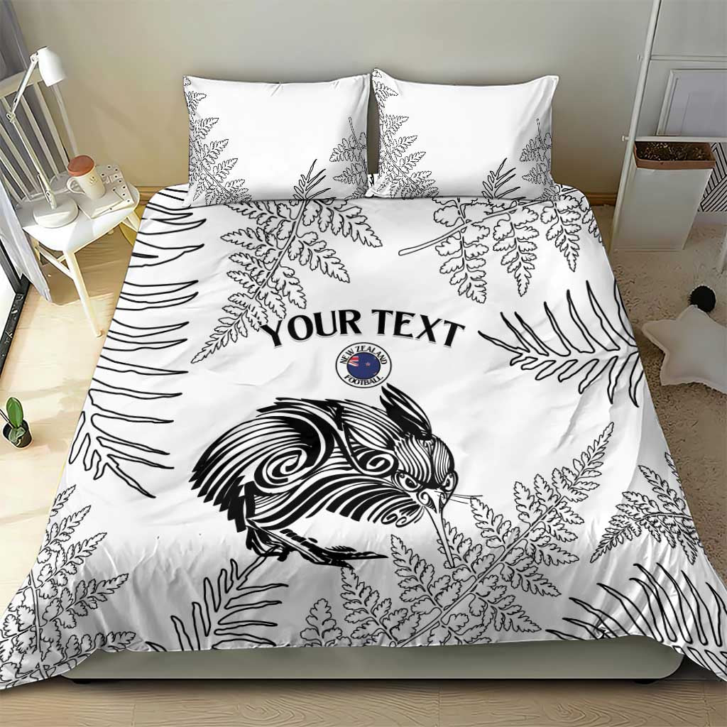 Custom New Zealand Kiwi Football Bedding Set Aotearoa Silver Fern