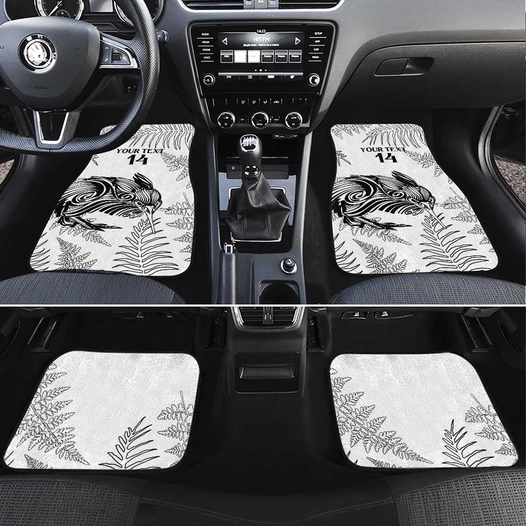 Custom New Zealand Kiwi Football Car Mats Aotearoa Silver Fern