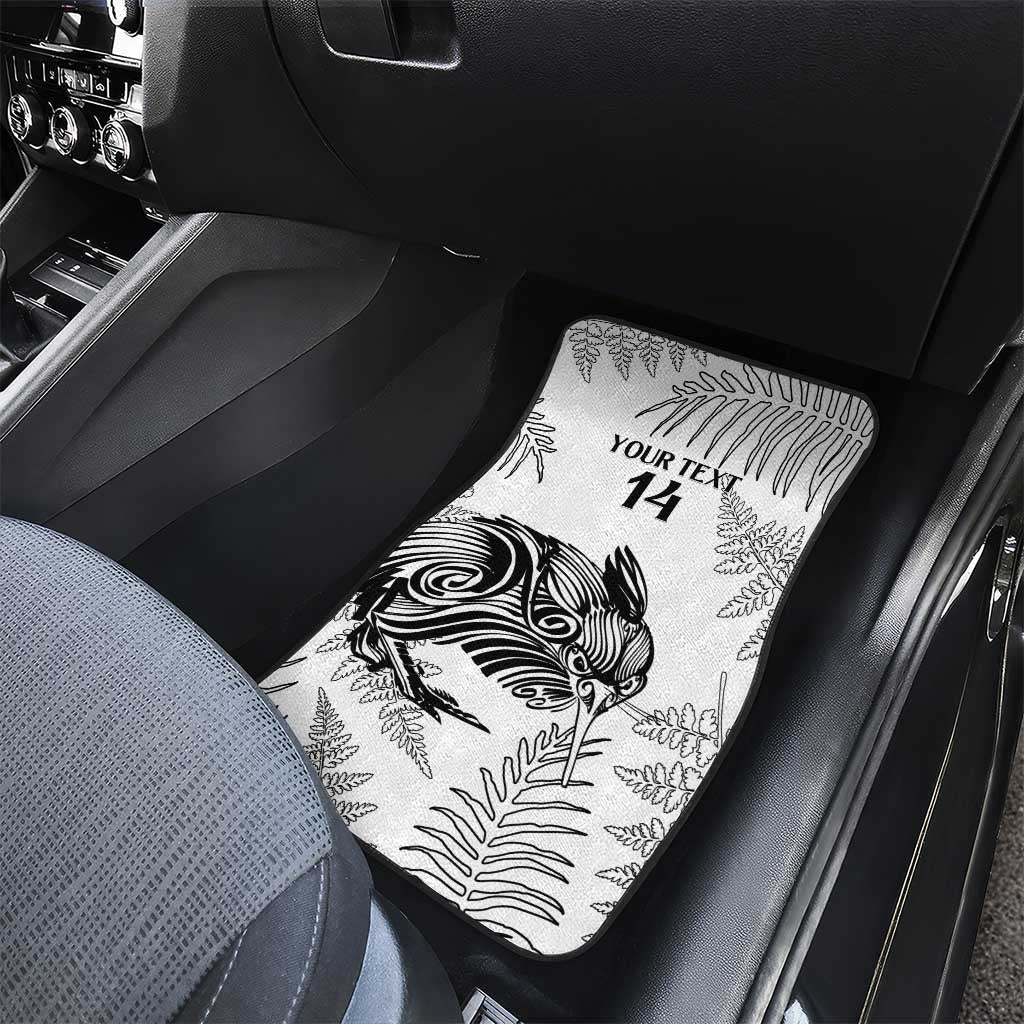 Custom New Zealand Kiwi Football Car Mats Aotearoa Silver Fern