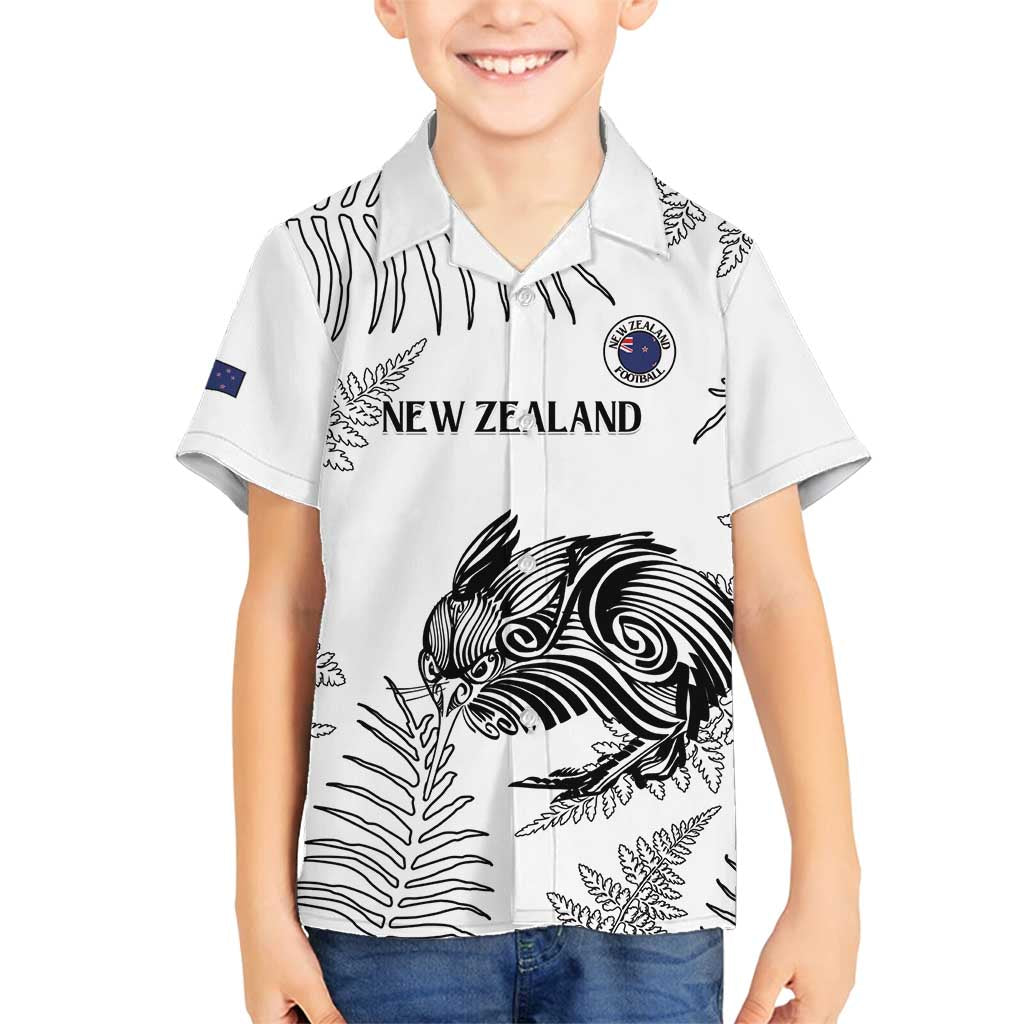 Custom New Zealand Kiwi Football Family Matching Long Sleeve Bodycon Dress and Hawaiian Shirt Aotearoa Silver Fern