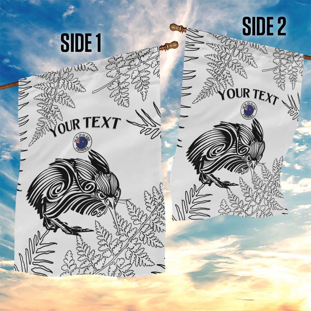 Custom New Zealand Kiwi Football Garden Flag Aotearoa Silver Fern