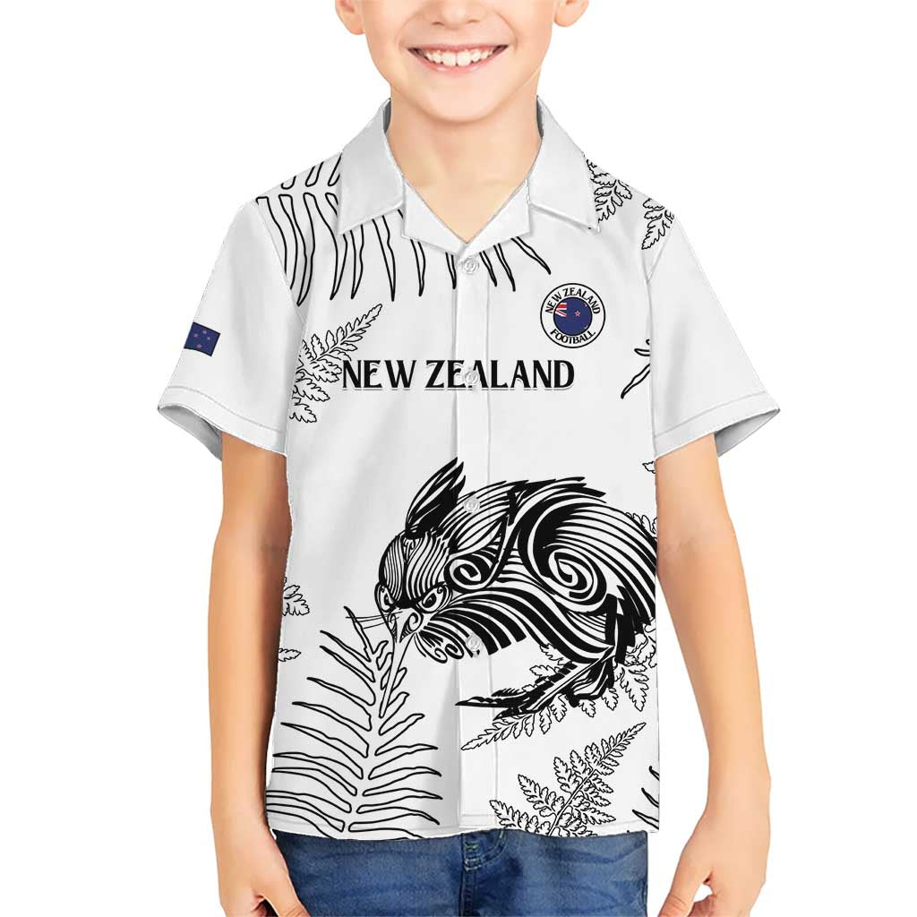 Custom New Zealand Kiwi Football Hawaiian Shirt Aotearoa Silver Fern