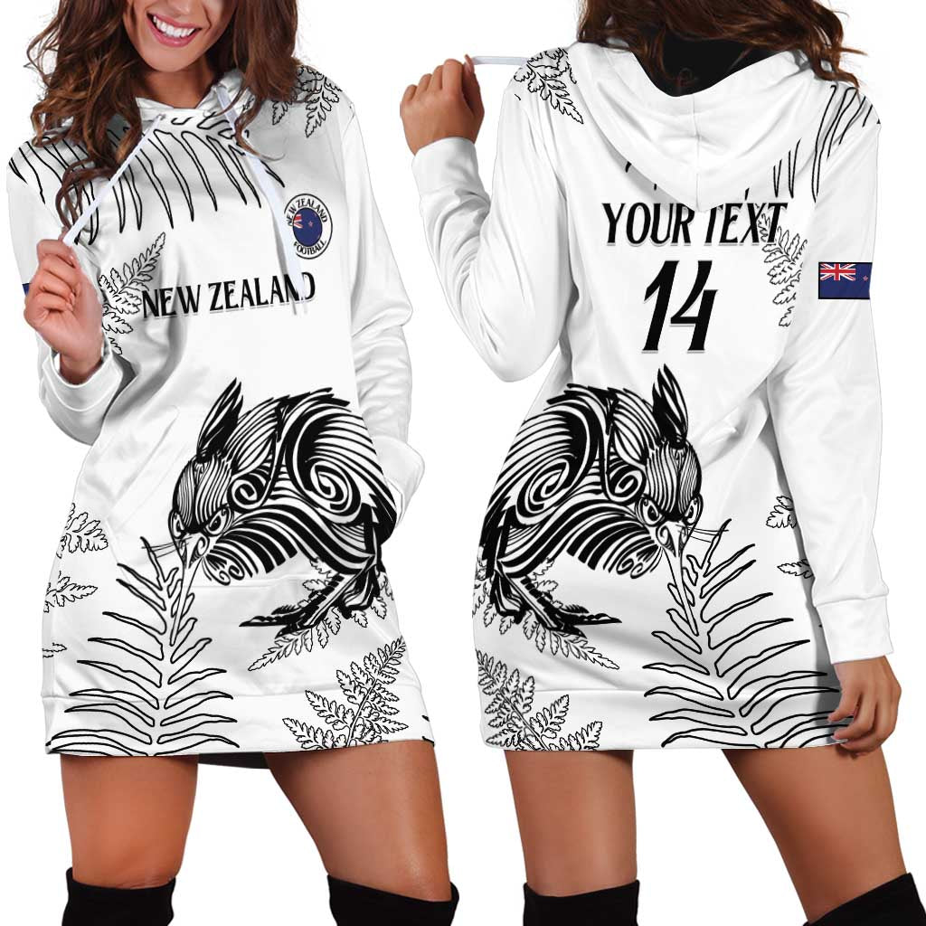 Custom New Zealand Kiwi Football Hoodie Dress Aotearoa Silver Fern