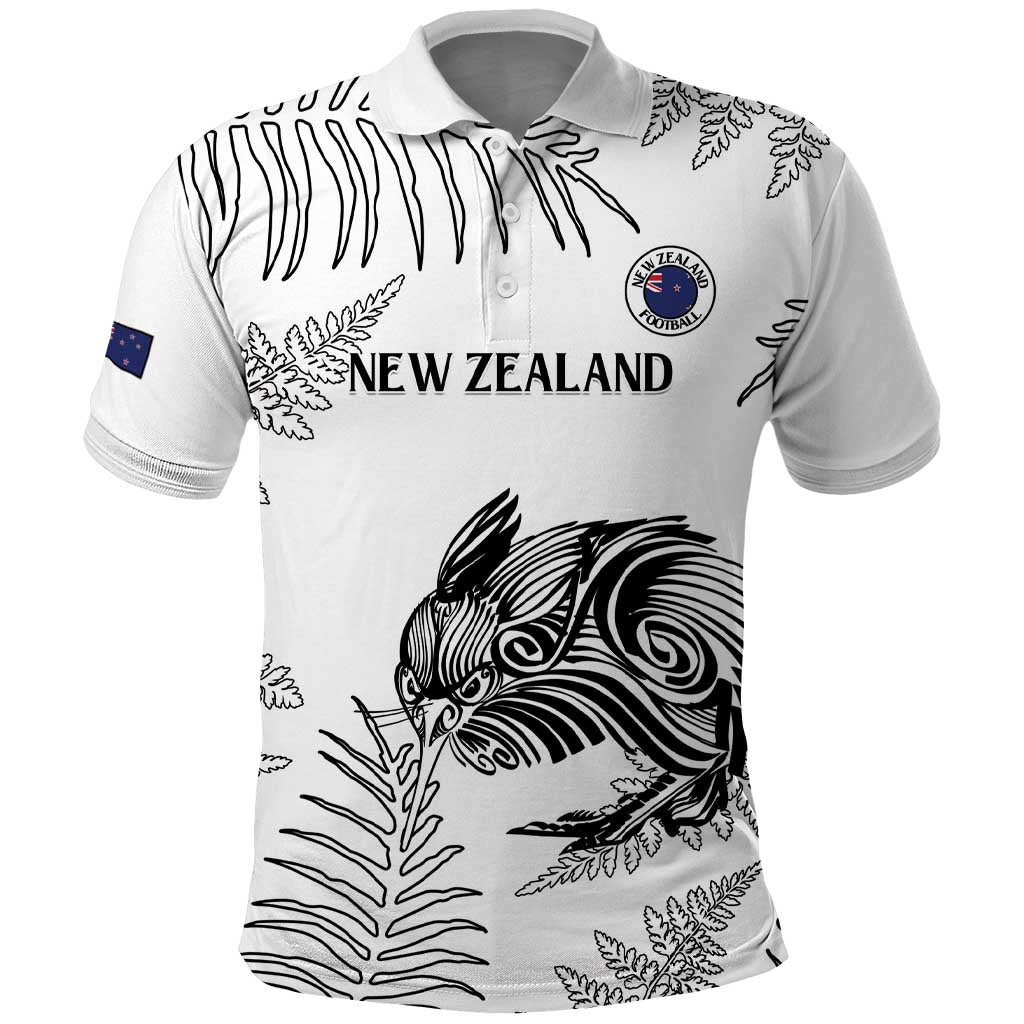 Custom New Zealand Kiwi Football Polo Shirt Aotearoa Silver Fern