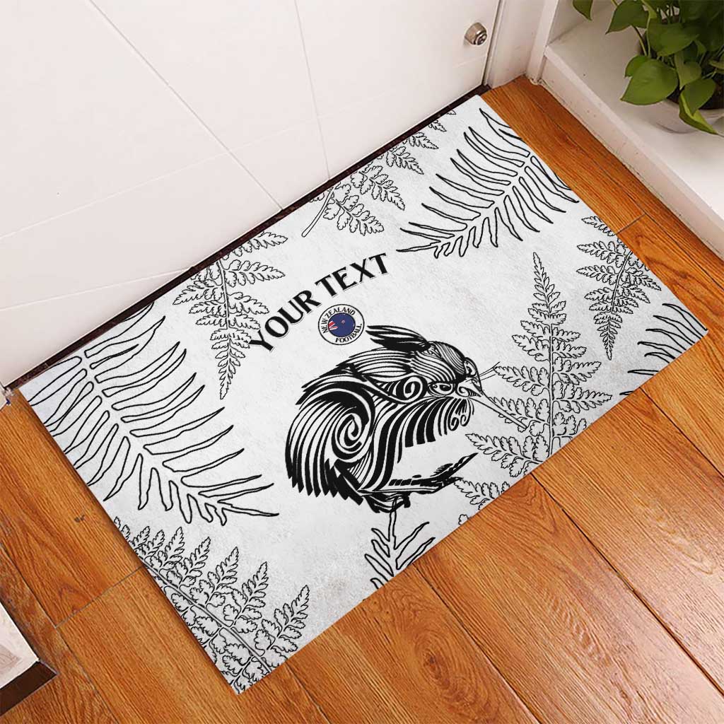 Custom New Zealand Kiwi Football Rubber Doormat Aotearoa Silver Fern