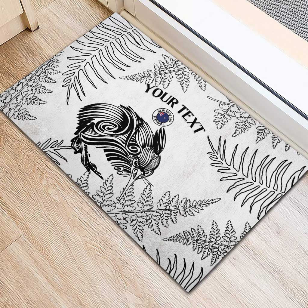 Custom New Zealand Kiwi Football Rubber Doormat Aotearoa Silver Fern