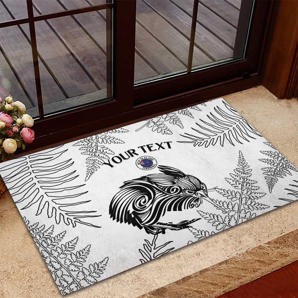 Custom New Zealand Kiwi Football Rubber Doormat Aotearoa Silver Fern