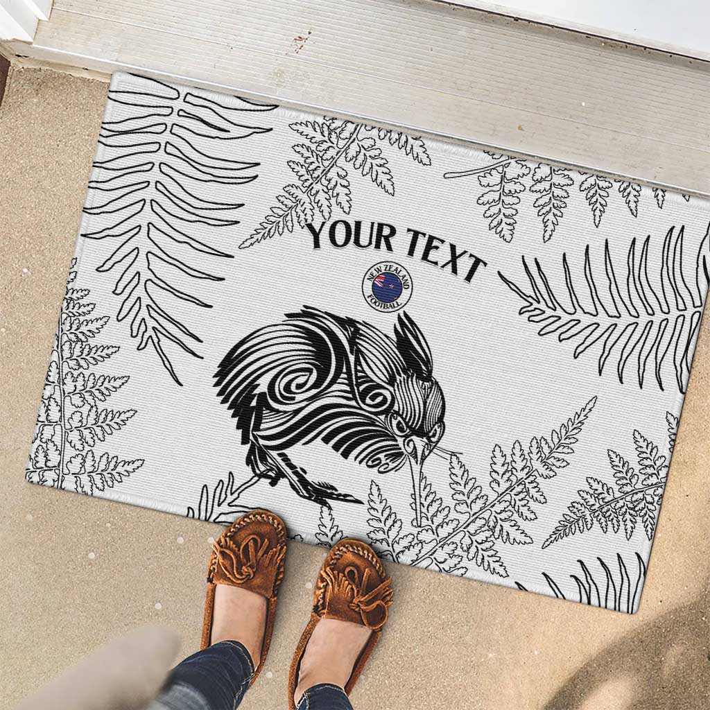 Custom New Zealand Kiwi Football Rubber Doormat Aotearoa Silver Fern