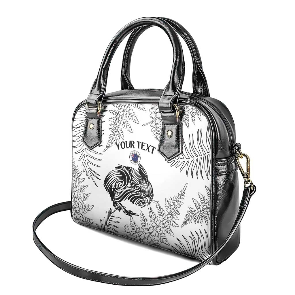 Custom New Zealand Kiwi Football Shoulder Handbag Aotearoa Silver Fern