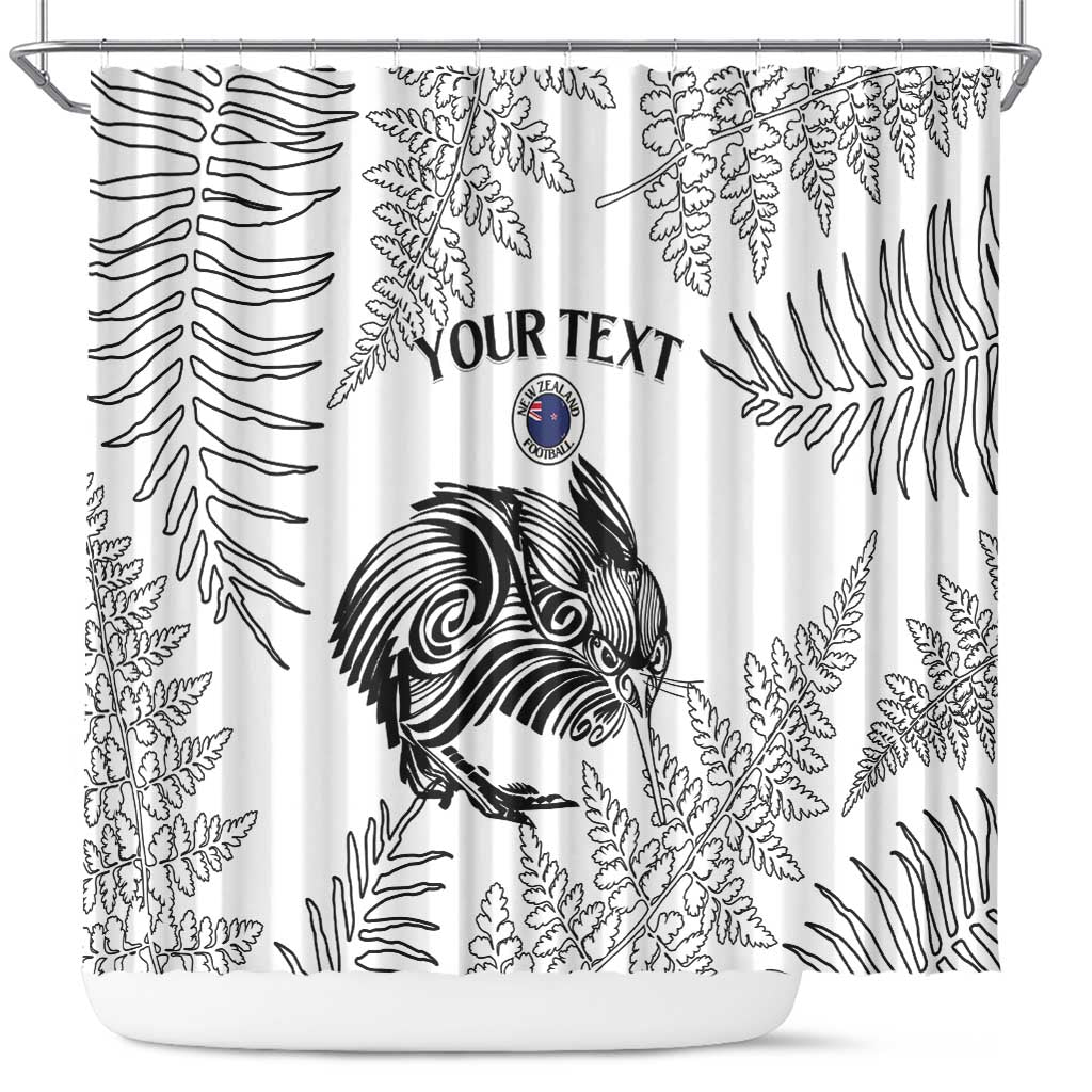 Custom New Zealand Kiwi Football Shower Curtain Aotearoa Silver Fern