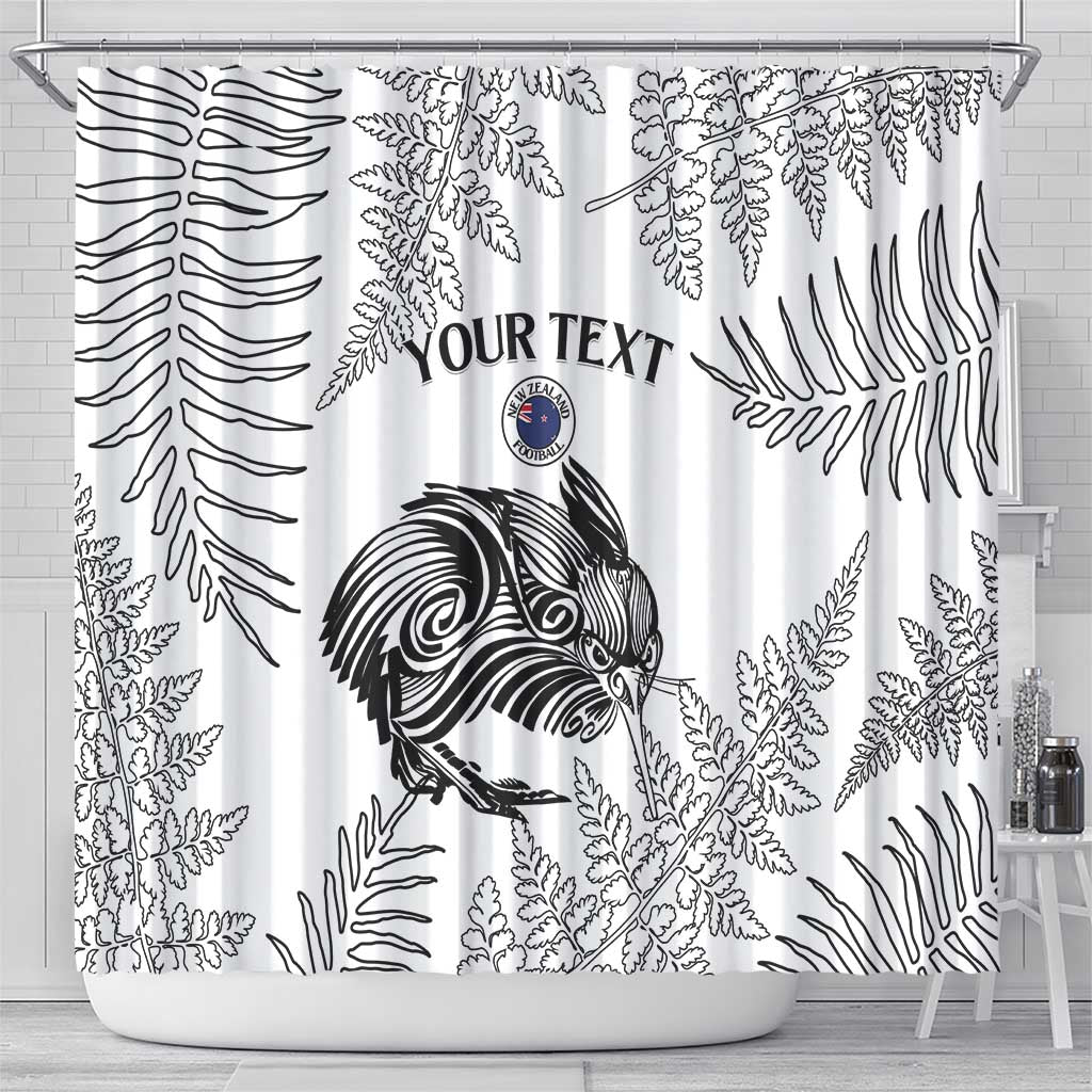 Custom New Zealand Kiwi Football Shower Curtain Aotearoa Silver Fern