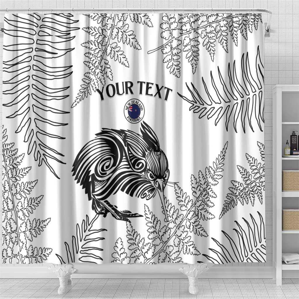 Custom New Zealand Kiwi Football Shower Curtain Aotearoa Silver Fern