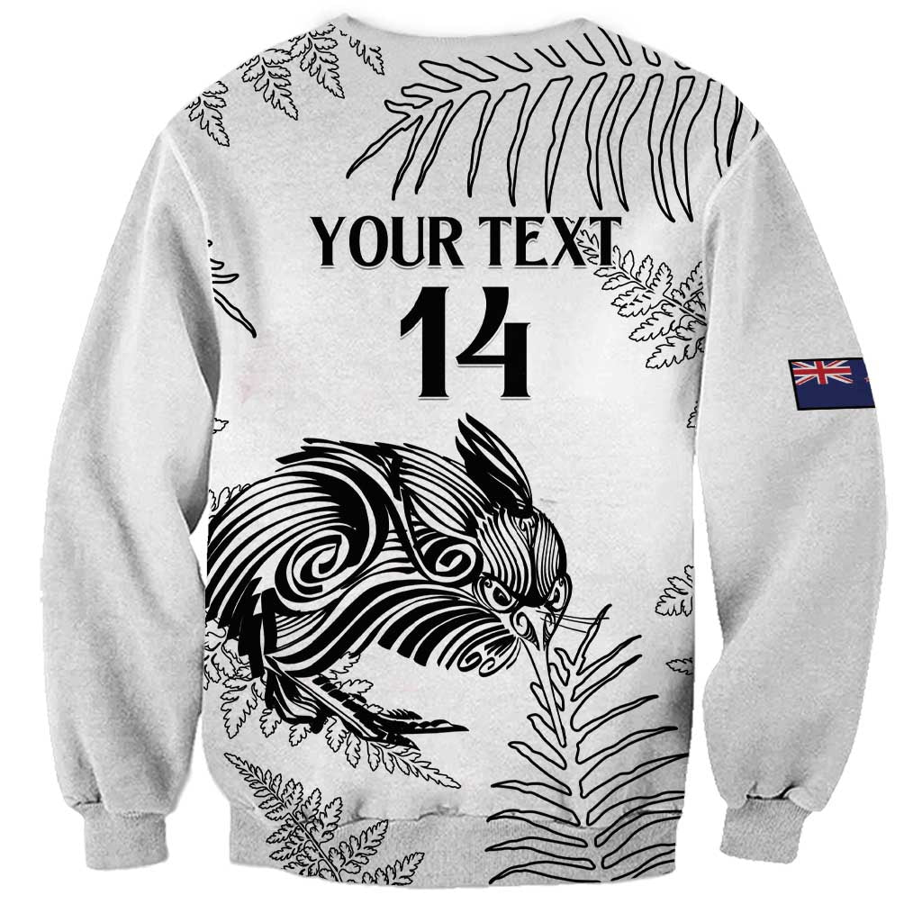 Custom New Zealand Kiwi Football Sweatshirt Aotearoa Silver Fern