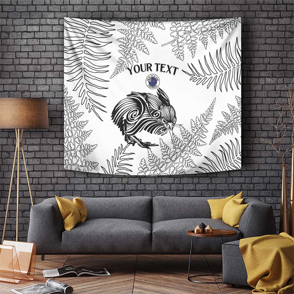 Custom New Zealand Kiwi Football Tapestry Aotearoa Silver Fern