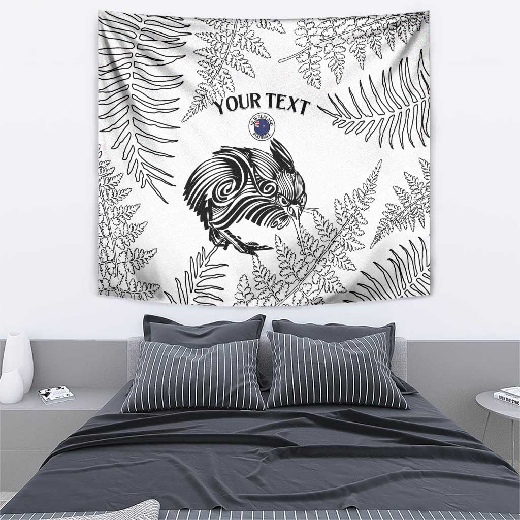 Custom New Zealand Kiwi Football Tapestry Aotearoa Silver Fern