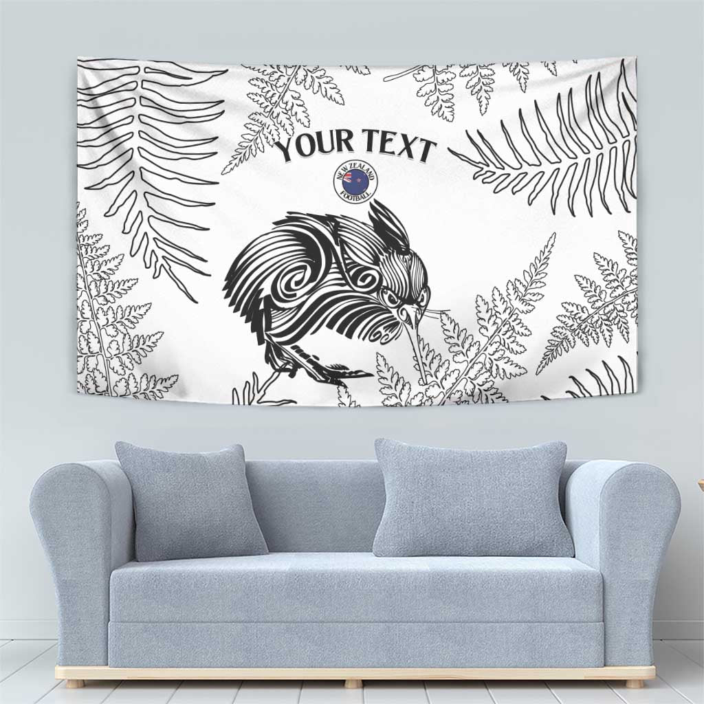 Custom New Zealand Kiwi Football Tapestry Aotearoa Silver Fern