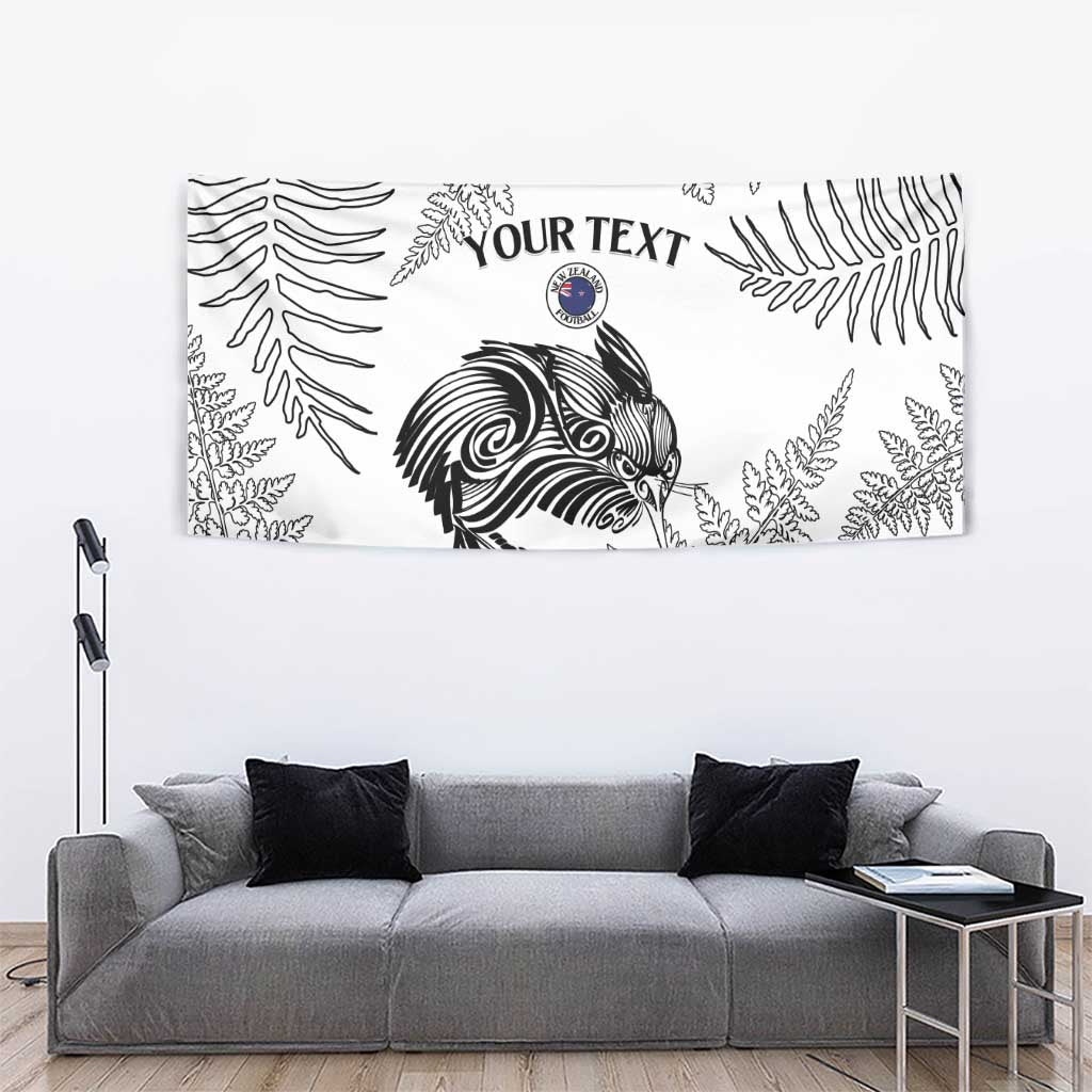 Custom New Zealand Kiwi Football Tapestry Aotearoa Silver Fern