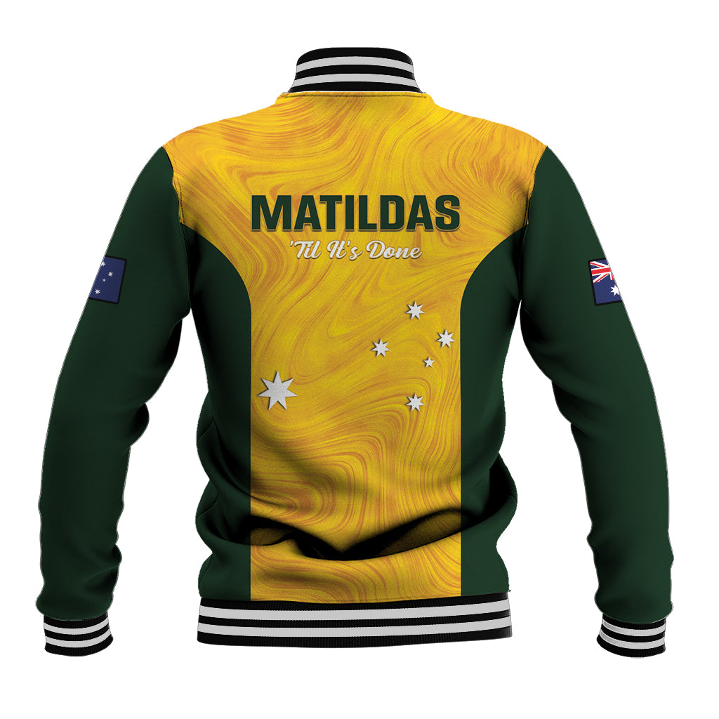 Australia Soccer Baseball Jacket Foord Matildas - Gold Marble