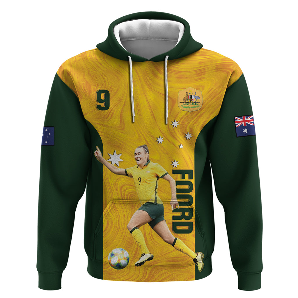 Australia Soccer Hoodie Foord Matildas - Gold Marble