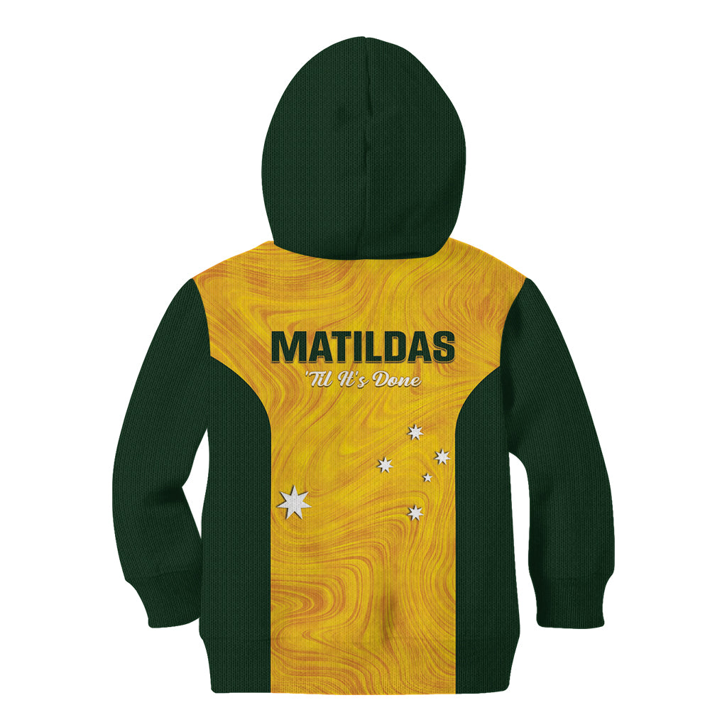 Australia Soccer Kid Hoodie Foord Matildas - Gold Marble