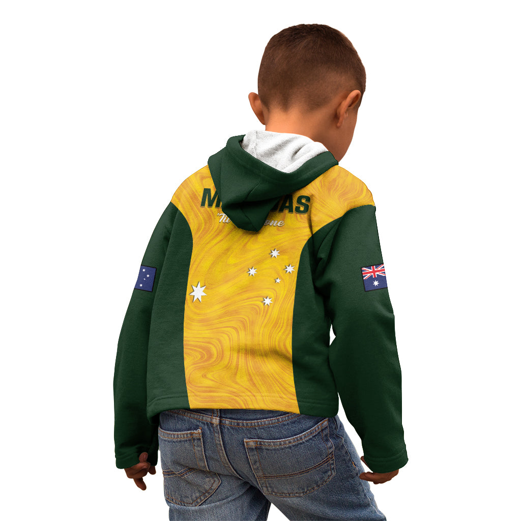 Australia Soccer Kid Hoodie Foord Matildas - Gold Marble