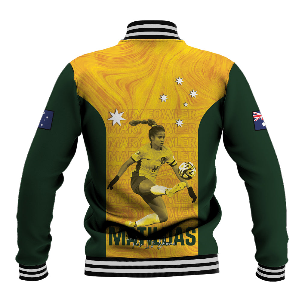 Australia Soccer Baseball Jacket Fowler Matildas - Gold Marble