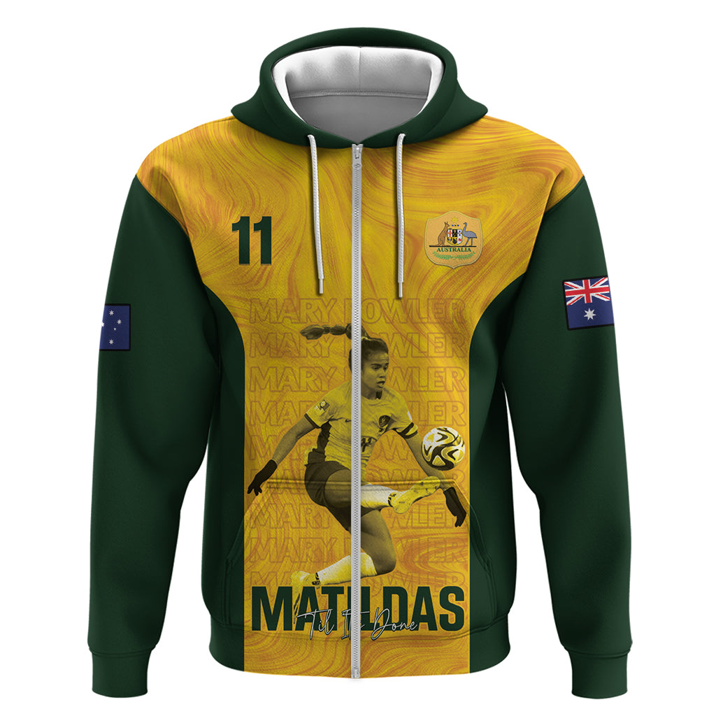 Australia Soccer Hoodie Fowler Matildas - Gold Marble